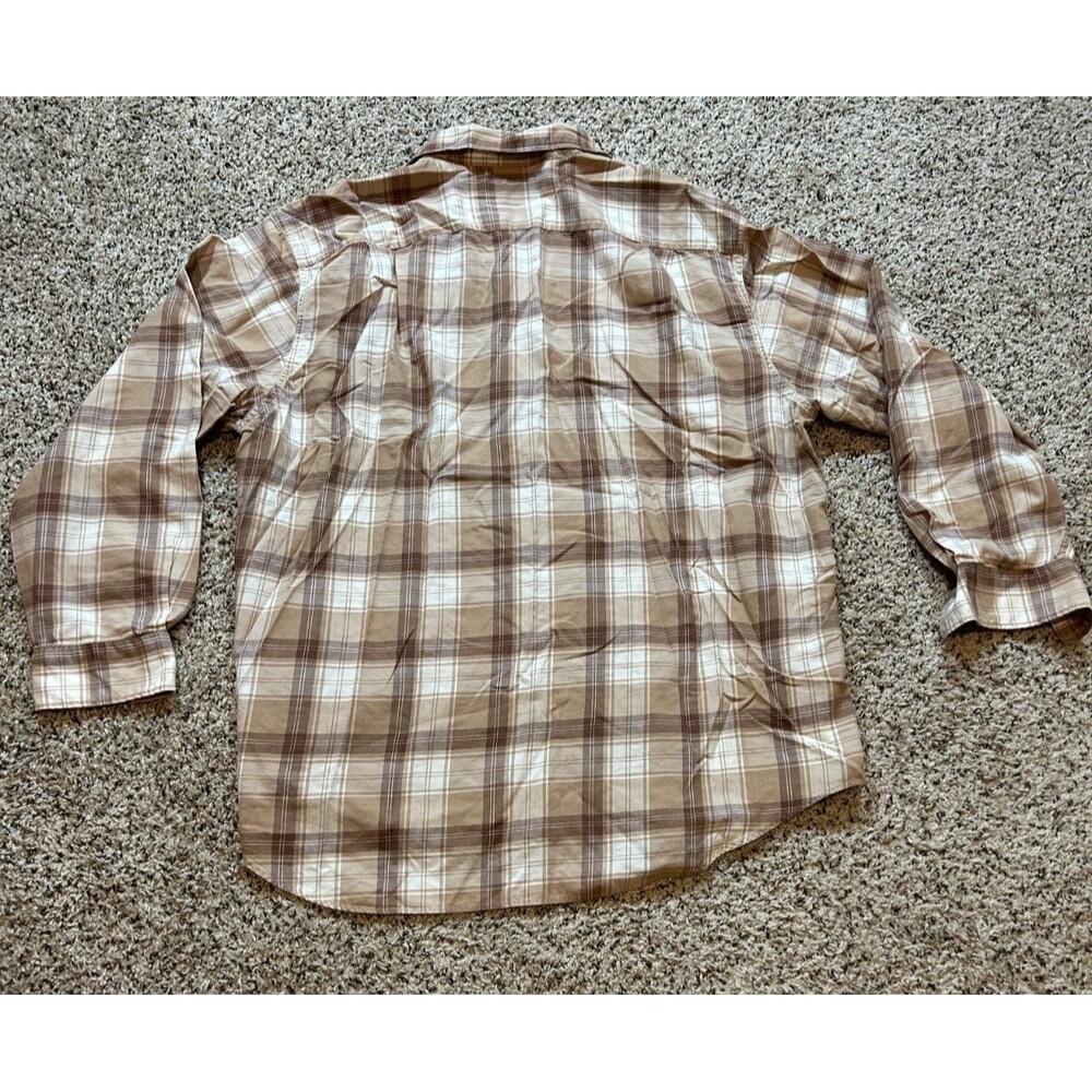 C.C. Filson Co. Men's Casual Button-Down Shirt Tan Brown Plaid XL Cotton - Picture 3 of 5